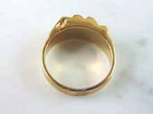 Load image into Gallery viewer, Womens Vintage Estate 10K Gold Nugget Ring 3.8g #E2027