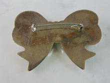 Load image into Gallery viewer, Womens Vintage Estate Sterling Silver Ribbon Bow Brooch 21.3g E793