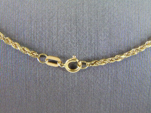 Vintage Estate 14k Gold Necklace w/ Religious Crucifix Cross Pendant 4.8g E4161