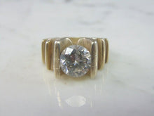 Load image into Gallery viewer, Womens Vintage Estate Sterling Silver CZ Ring 16.4g E855