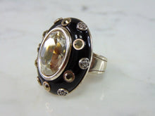 Load image into Gallery viewer, Womens Vintage Estate Sterling Silver CZ Ring 25.3g E2050