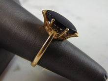 Load image into Gallery viewer, Womens Vintage Estate 14K Yellow Gold Onyx Ring 4.6g E2940