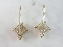 Load image into Gallery viewer, Womens Vintage Estate Sterling Silver CZ Earrings 4.6g E1918