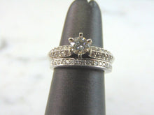 Load image into Gallery viewer, Womens Vintage Estate 14K White Gold Diamond Ring Set, 6.4g E3363