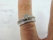 Load image into Gallery viewer, Womens Vintage Estate 14K White Gold Diamond Ring Set, 6.4g E3363