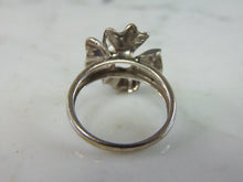 Load image into Gallery viewer, Womens Vintage Estate Sterling Silver Flower Ring 4.4g E2139
