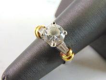 Load image into Gallery viewer, Womens Vintage Estate 14K Gold Platinum CZ Ring, 9.3g E3371