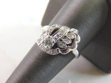 Load image into Gallery viewer, Womens Vintage Estate 14K White Gold Diamond Ring 4.2g E3376