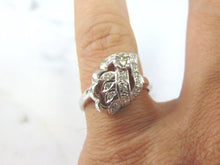 Load image into Gallery viewer, Womens Vintage Estate 14K White Gold Diamond Ring 4.2g E3376