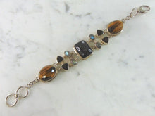 Load image into Gallery viewer, Womens Vintage Estate Sterling Silver Multi Stone Bracelet 39.5g E1980