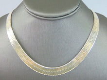 Load image into Gallery viewer, Womens Vintage Estate Sterling Silver Italian Herringbone Necklace 43.1g E1998