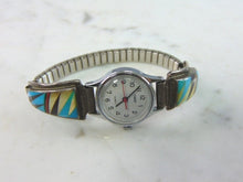 Load image into Gallery viewer, Womens Vintage Estate Sterling Silver Southwestern Watch 21.7g E3071