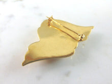 Load image into Gallery viewer, Womens Vintage Estate 14K Yellow Gold Modernist Brooch 5.2g E4035