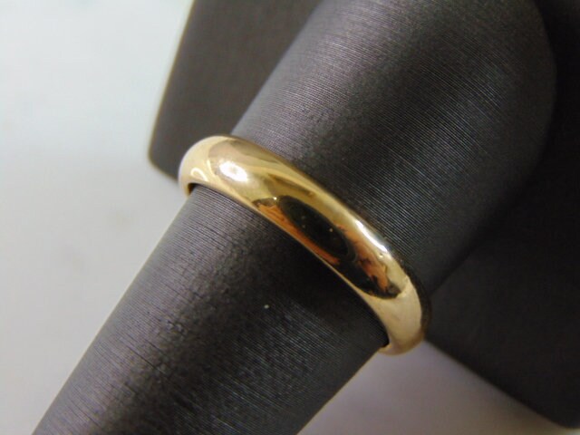 Mens Vintage Estate 14K Yellow Gold Wedding Band Ring 6.4g #E4048