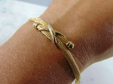 Load image into Gallery viewer, Womens Vintage Estate 18K Yellow Gold Mesh Bracelet 11.0g E4175