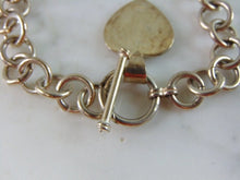 Load image into Gallery viewer, Womens Vintage Estate Sterling Silver Heart Charm Bracelet 27.3g E2052