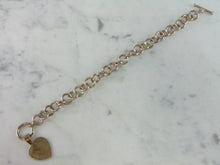 Load image into Gallery viewer, Womens Vintage Estate Sterling Silver Heart Charm Bracelet 27.3g E2052