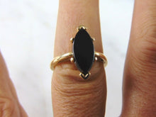 Load image into Gallery viewer, Womens Vintage Estate 14K Yellow Gold Onyx Ring 4.6g E2940