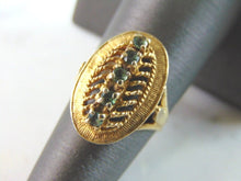 Load image into Gallery viewer, Womens Vintage Estate 14K Gold Aqua Ring 3.5g #E2979