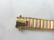 Load image into Gallery viewer, Womens 14k Rose Yellow &amp; White Gold ID Bracelet 21.1g E1601