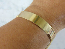 Load image into Gallery viewer, Womens 14k Rose Yellow &amp; White Gold ID Bracelet 21.1g E1601