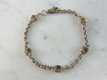 Load image into Gallery viewer, Womens Vintage Estate Sterling Silver CZ Bracelet 16.5g E5394