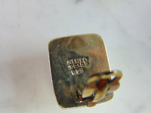 Load image into Gallery viewer, Womens Vintage Estate Sterling Silver Turquoise Clip On Earrings 16.2g E2141