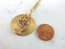 Load image into Gallery viewer, Womens Vintage Estate 14K Yellow Gold Basket Pendant Necklace 11.6g E1613