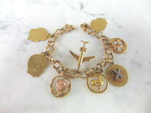 Load image into Gallery viewer, Womens Vintage Estate 14k Gold Charm Bracelet 33.8g  E1614