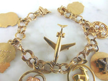 Load image into Gallery viewer, Womens Vintage Estate 14k Gold Charm Bracelet 33.8g  E1614