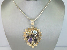 Load image into Gallery viewer, Womens Vintage Estate Sterling Silver Multi-Stone Necklace 45.5g E5446