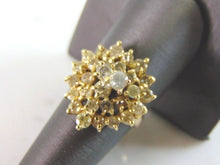 Load image into Gallery viewer, Womens Vintage Estate 14k Yellow Gold Diamond Cocktail Ring 6.7g #E1619