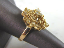 Load image into Gallery viewer, Womens Vintage Estate 14k Yellow Gold Diamond Cocktail Ring 6.7g #E1619