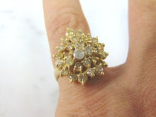 Load image into Gallery viewer, Womens Vintage Estate 14k Yellow Gold Diamond Cocktail Ring 6.7g #E1619