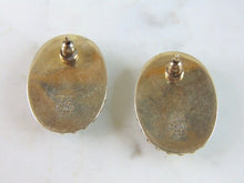 Load image into Gallery viewer, Womens Vintage Estate Sterling Silver DTR Jasper Earrings 16.5g E5451