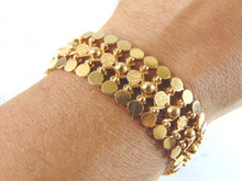 Load image into Gallery viewer, Womens Elegant Vintage Estate 14K Yellow Gold Bracelet 57.4g E4191