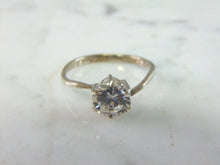 Load image into Gallery viewer, Womens Vintage Estate Sterling Silver CZ Ring 2.7g E2247