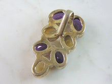 Load image into Gallery viewer, Womens Vintage Estate Sterling Silver Multi Stone Pendant 16.3g E5239