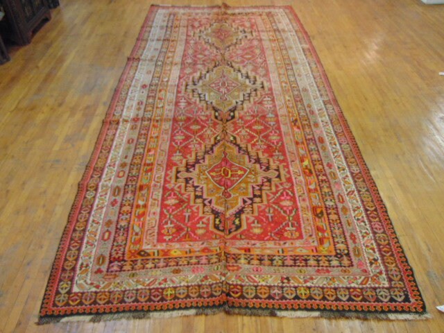Vintage Semi-Antique Handmade Flat Weave Klim Rug E29