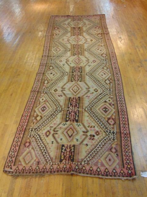 Vintage Estate Semi-Antique Handmade Flatweave Rug E40