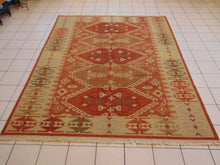 Load image into Gallery viewer, Vintage Estate Handmade Indo Flatweave Kazak Design Rug E205