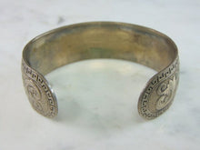 Load image into Gallery viewer, Womens Vintage Estate Sterling Silver Chinese Cuff Bracelet 40.5g E5534