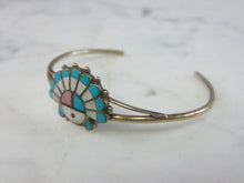 Load image into Gallery viewer, Womens Vintage Estate Sterling Silver Southwestern Cuff Bracelet 8.1g E5544