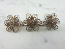 Load image into Gallery viewer, Womens Vintage Estate Sterling Silver Flower Brooch 7.6g E5548