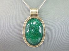 Load image into Gallery viewer, Womens Vintage Estate Sterling Silver Aventurine Necklace 39g E5569