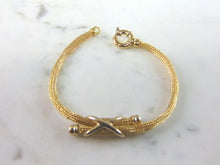 Load image into Gallery viewer, Womens Vintage Estate 18K Yellow Gold Mesh Bracelet 11.0g E4175