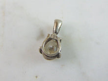 Load image into Gallery viewer, Womens Vintage Estate Sterling Silver CZ Pendant 1.2g E5616