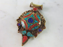 Load image into Gallery viewer, Womens Vintage Estate Sterling Silver Multi Stone Pendant 25.1g E5350