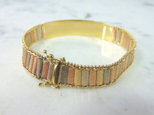 Load image into Gallery viewer, Womens 14k Rose Yellow &amp; White Gold ID Bracelet 21.1g E1601