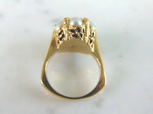 Load image into Gallery viewer, Womens Vintage Estate 14K Gold Pearl &amp; Diamond Ring 8.7g E1602